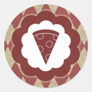 Pizza Vintag Runder Aufkleber