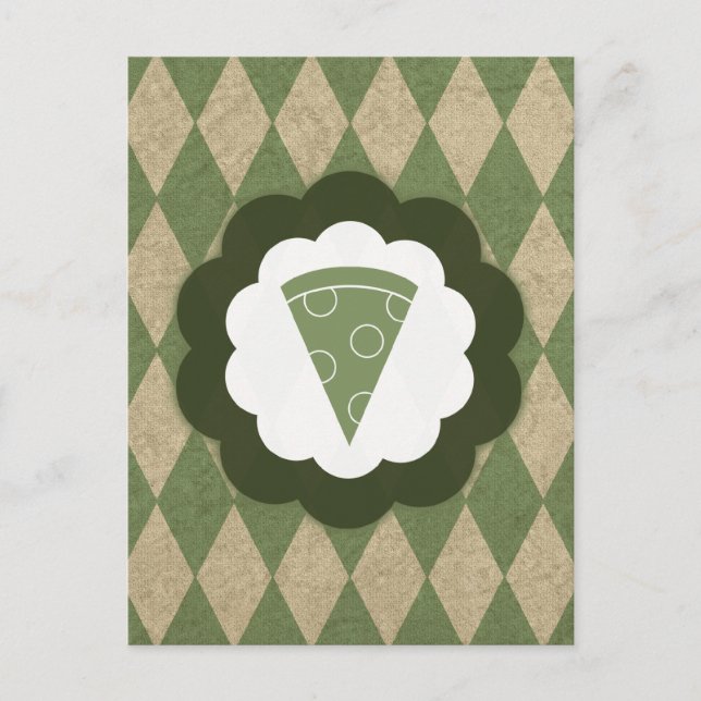 Pizza Vintage Postkarte (Vorderseite)