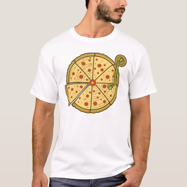 Pizza Vinyl T-Shirt (Vorderseite)