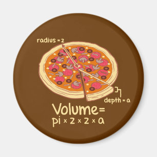 Pizza Volume Mathematische Formel = Pi*z*z*a Magnet
