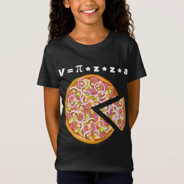 Pizza Volumengleichung Math Lover T-Shirt (Vorderseite)