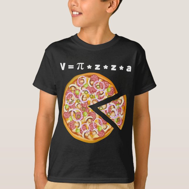 Pizza Volumengleichung Math Lover T-Shirt (Vorderseite)