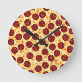 Pizza von Peperoni für Pizza Lovers Wall Clock Runde Wanduhr