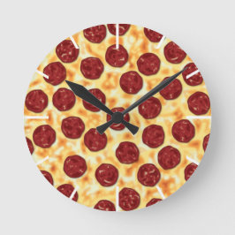 Pizza von Peperoni für Pizza Lovers Wall Clock Runde Wanduhr