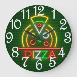 Pizza Wall Clock Große Wanduhr