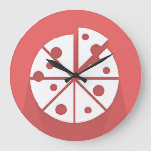 PIZZA WALL CLOCK GROßE WANDUHR