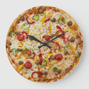 Pizza Wall Clock Große Wanduhr