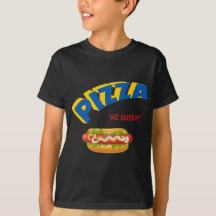 Pizza We Swerve Funny Pizza Hotdog Feinschmecker L T-Shirt