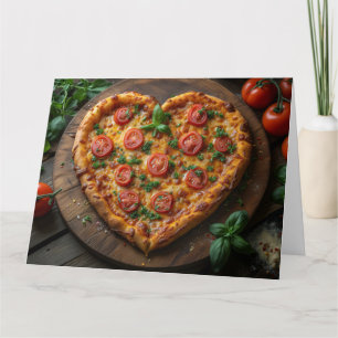 PIZZA WEDDING GRATULALALATIONS GREETING CARD DANKESKARTE