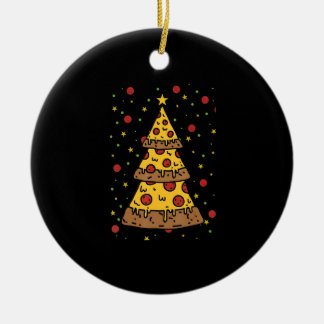 Pizza Weihnachtsbaum Lichter Weihnachtsmänner Keramik Ornament