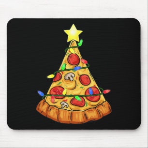 Pizza Weihnachtsbaum Lights Fun Boys Kinder Weihna Mousepad