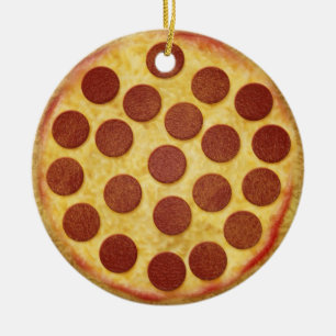 Pizza-Weihnachtsbaum-Verzierung Keramik Ornament