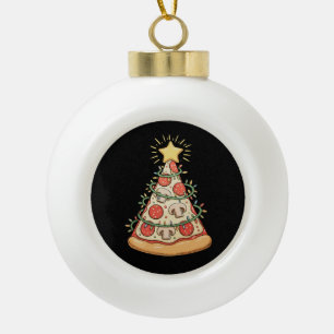 Pizza-Weihnachtsbaum-Weihnachtsbeleuchtung-Festtag Keramik Kugel-Ornament