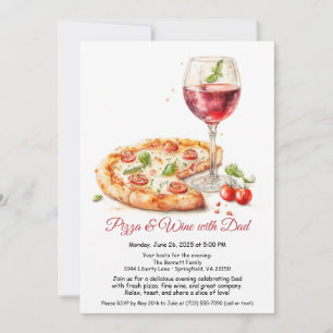 Pizza & Wine Night - Pater's Day Dinner Party Einladung