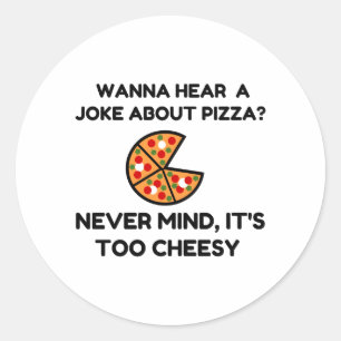Pizza-Witz Runder Aufkleber