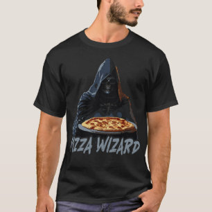 Pizza Wizard Grim Sensenmann Pizza Lover T-Shirt