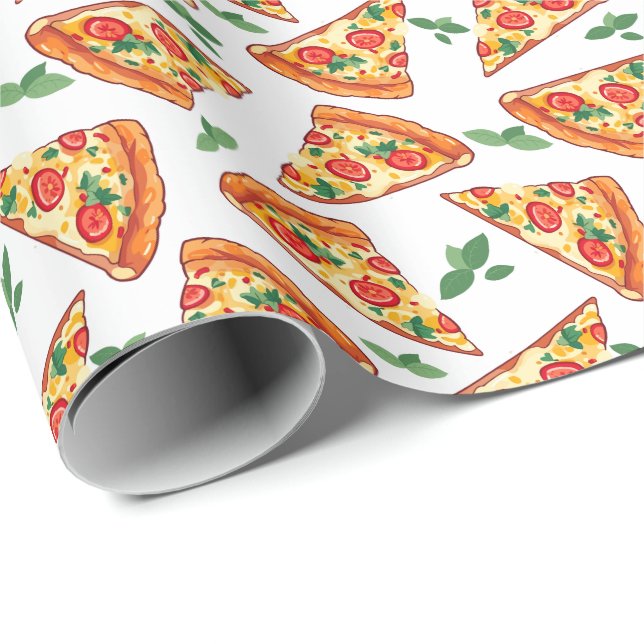 Pizza Wrapping Paper Geschenkpapier (Rolleneckpunkt)