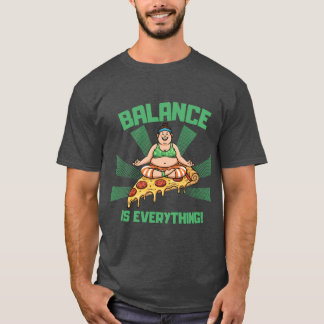 Pizza Yoga Balance ist alles Lustiger Junge T-Shirt