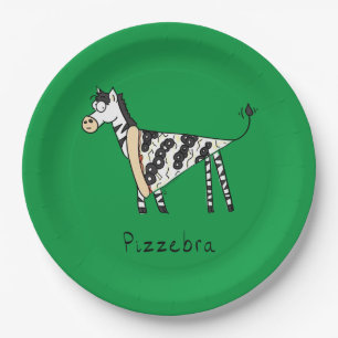 Pizza Zebra Niedlich Kids Animal Pappteller