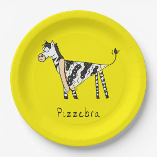 Pizza Zebra Niedlich Kids Animal Pappteller