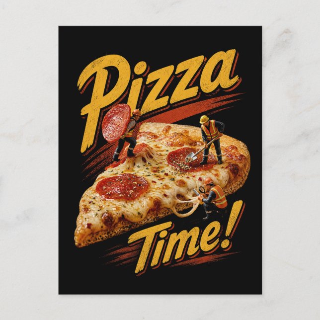 Pizza Zeit! Postkarte (Vorderseite)