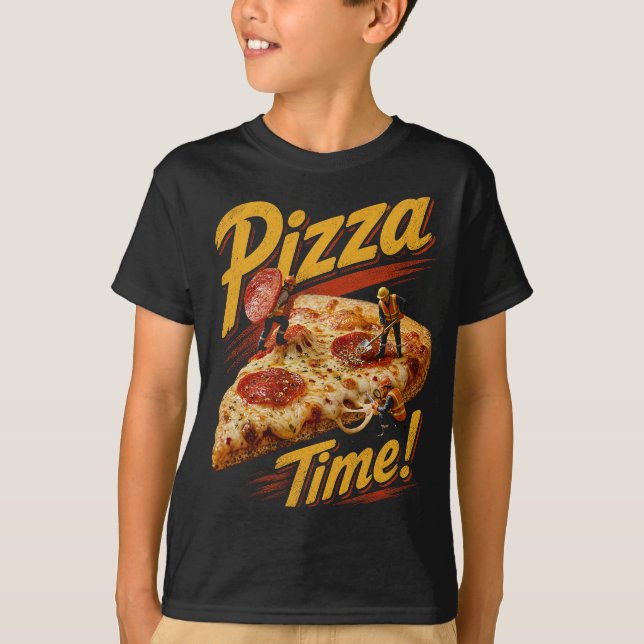 Pizza Zeit! T-Shirt (Vorderseite)