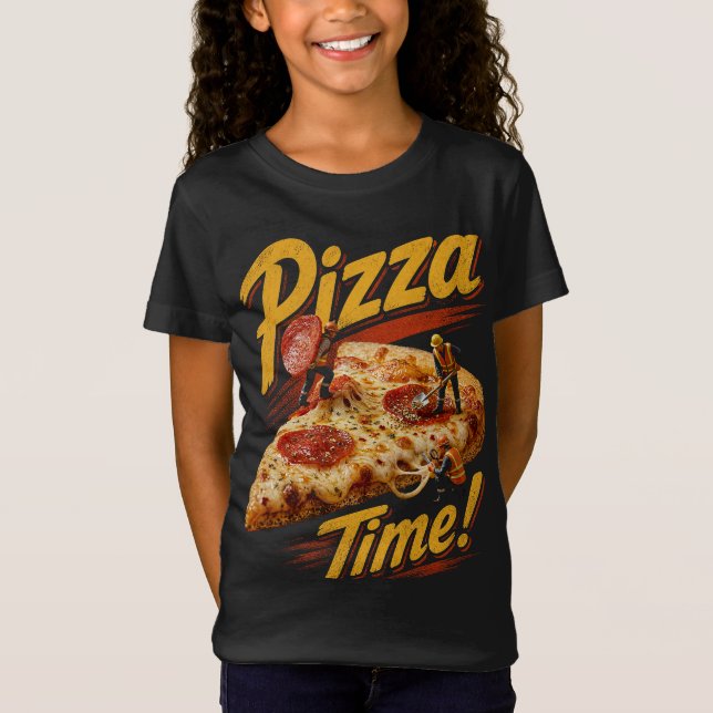 Pizza Zeit! T-Shirt (Vorderseite)