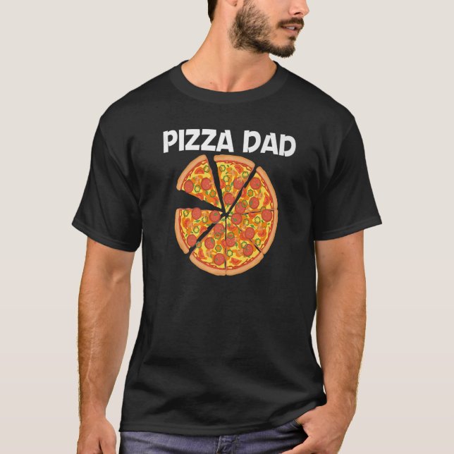 Pizza zum Vater Pater Italienische Pizza Slice Foo T-Shirt (Vorderseite)