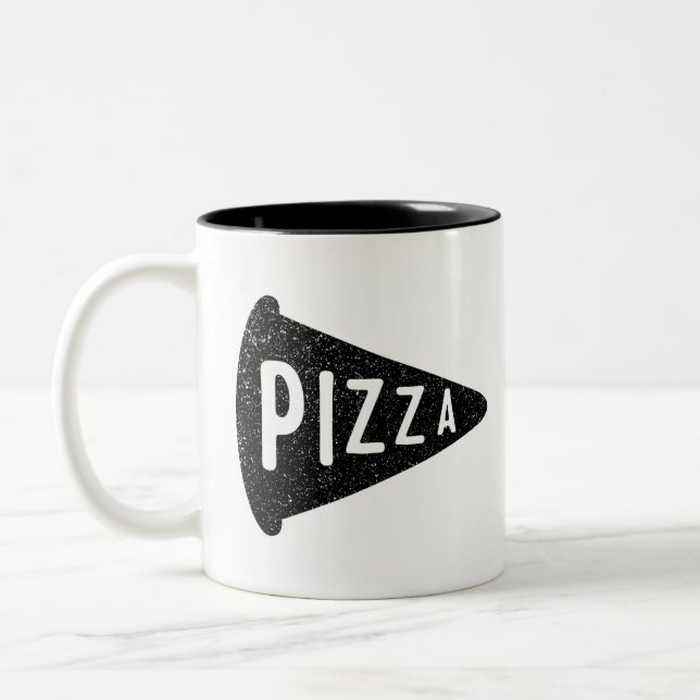 Pizza Zweifarbige Tasse (Links)