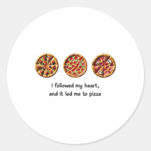 Pizzaaufkleber Runder Aufkleber