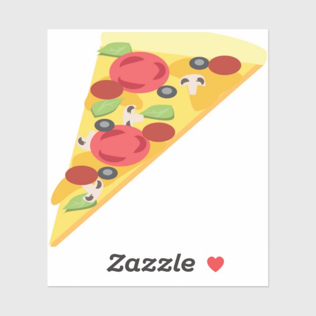 Pizzaausschnitt Aufkleber (Blatt)