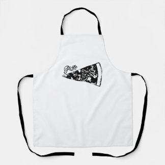 Pizzaausschnitt mit Tomaten und Oliven-Servietten Schürze