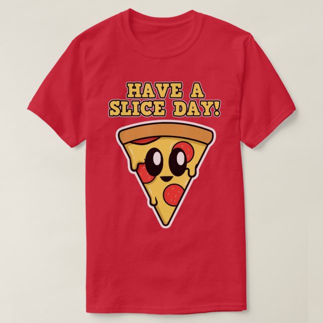 Pizzadesign für Damen und HerrenNehmen Sie an eine T-Shirt (Design vorne)