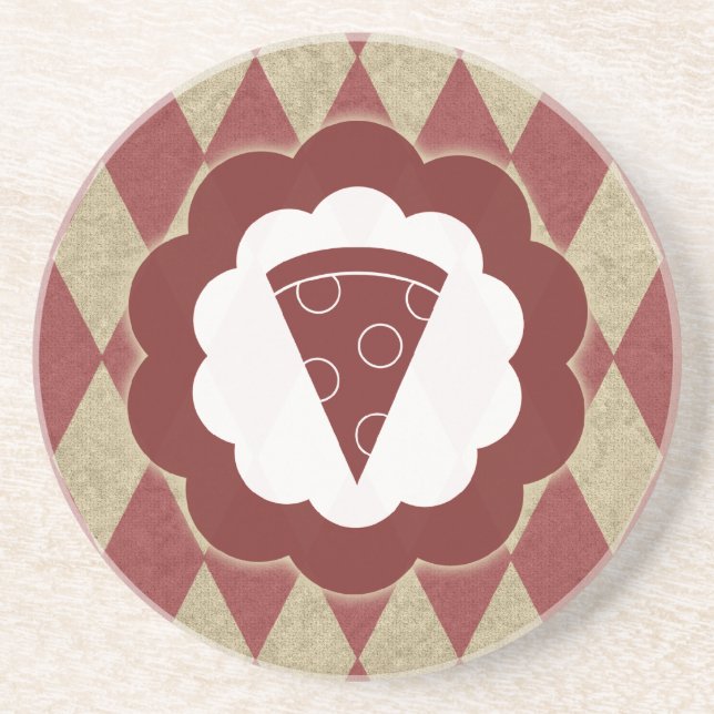 Pizzadiamanten Getränkeuntersetzer (Vorne)