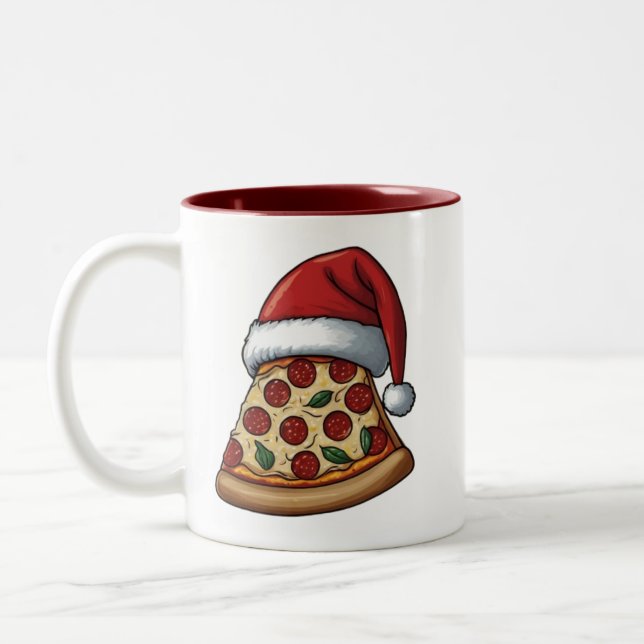 Pizzafreund-Tasse Zweifarbige Tasse (Links)