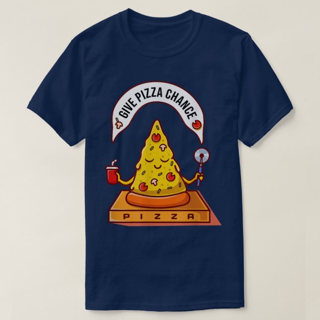 Pizzagelegenheit lustige Ruhe zen Meditationscarto T-Shirt (Design vorne)