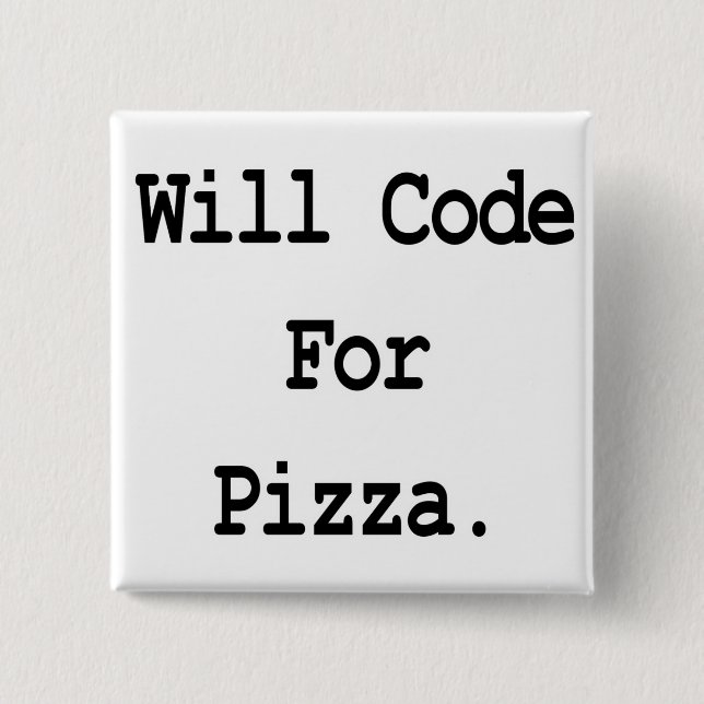 Pizzakode Button (Vorderseite)