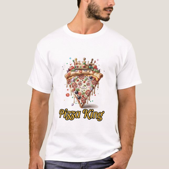 Pizzakönig, Pizzaliebhaber T-Shirt (Vorderseite)