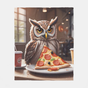 Pizzaliebende Schüssel im Café Fleecedecke