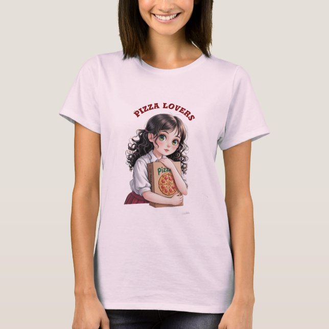 Pizzaliebhaber T-Shirt (Vorderseite)