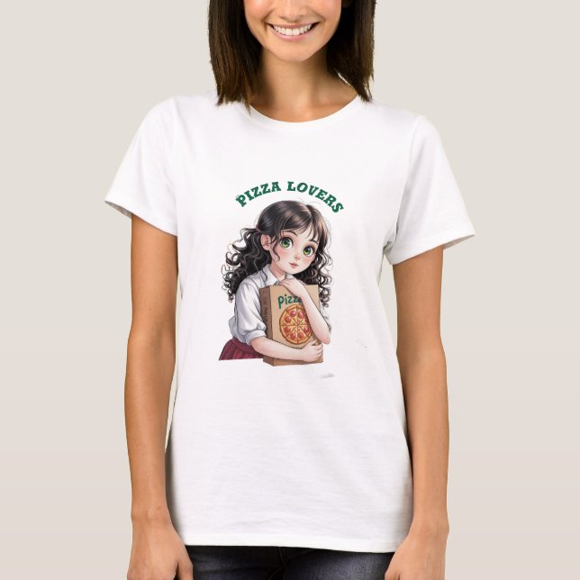 Pizzaliebhaber T-Shirt (Vorderseite)