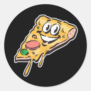Pizzalschnitt Runder Aufkleber