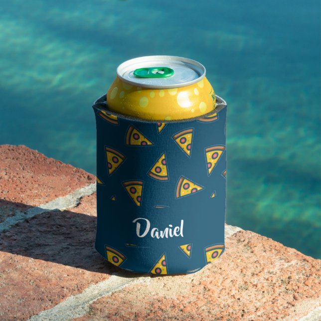Pizzamuster auf Blau Dosenkühler (In Situ Pool)
