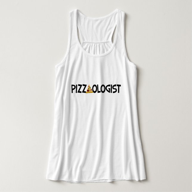 Pizzaologin - Funny Pizza Tank Top (Design Vorderseite)