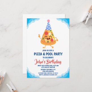 Pizzapool Party Einladung