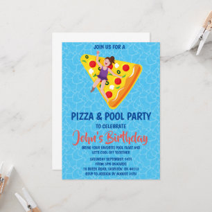 Pizzapool Party Einladung