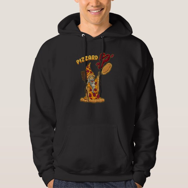 Pizzard Pizza Wizard Fast Food Pub Feinschmecker S Hoodie (Vorderseite)