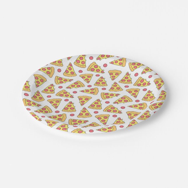 Pizzas Pappteller (Schrägansicht)
