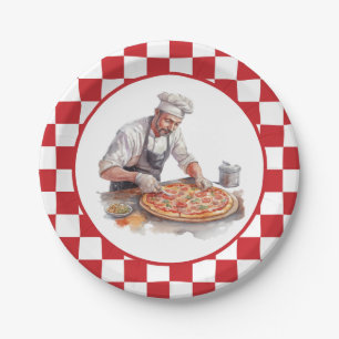 Pizzas-Party für coole Koch Pappteller