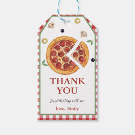 Pizzas-Party, lustige Begrüßungsmarken Geschenkanhänger